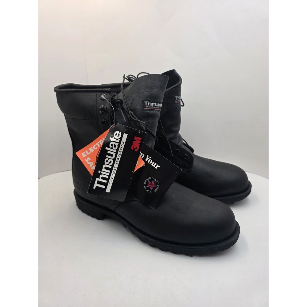 Lehigh Safety Toe EH Work Boots Mens 11 Wide‎ Leather 3M Thinsulate USA